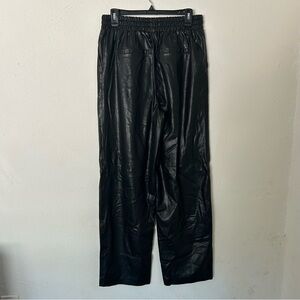 NWT Women’s 30 Blank NYC Black Faux Leather High Rise Wide Leg Pants